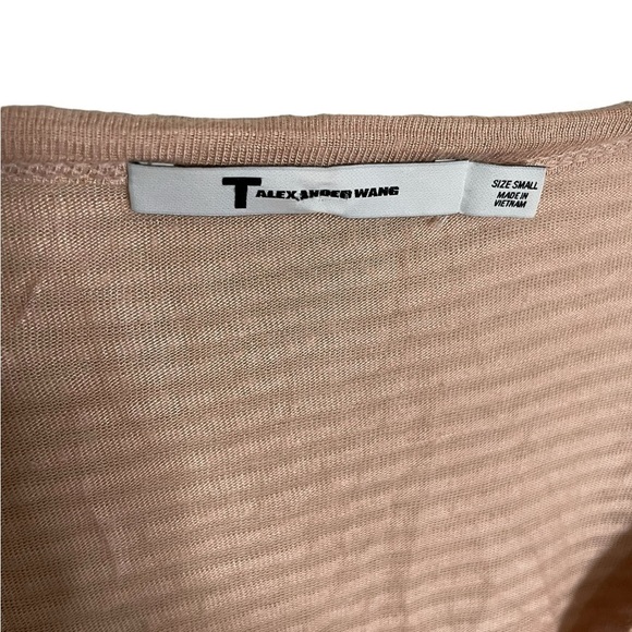 T Alexander Wang Nude Minimalistic Scoop Neck T Shirt Small - Picture 4 of 6